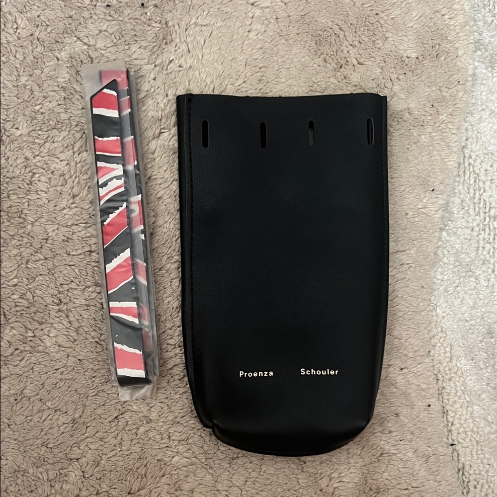 Proenza Schouler Black Pouch with Red and Black Strap